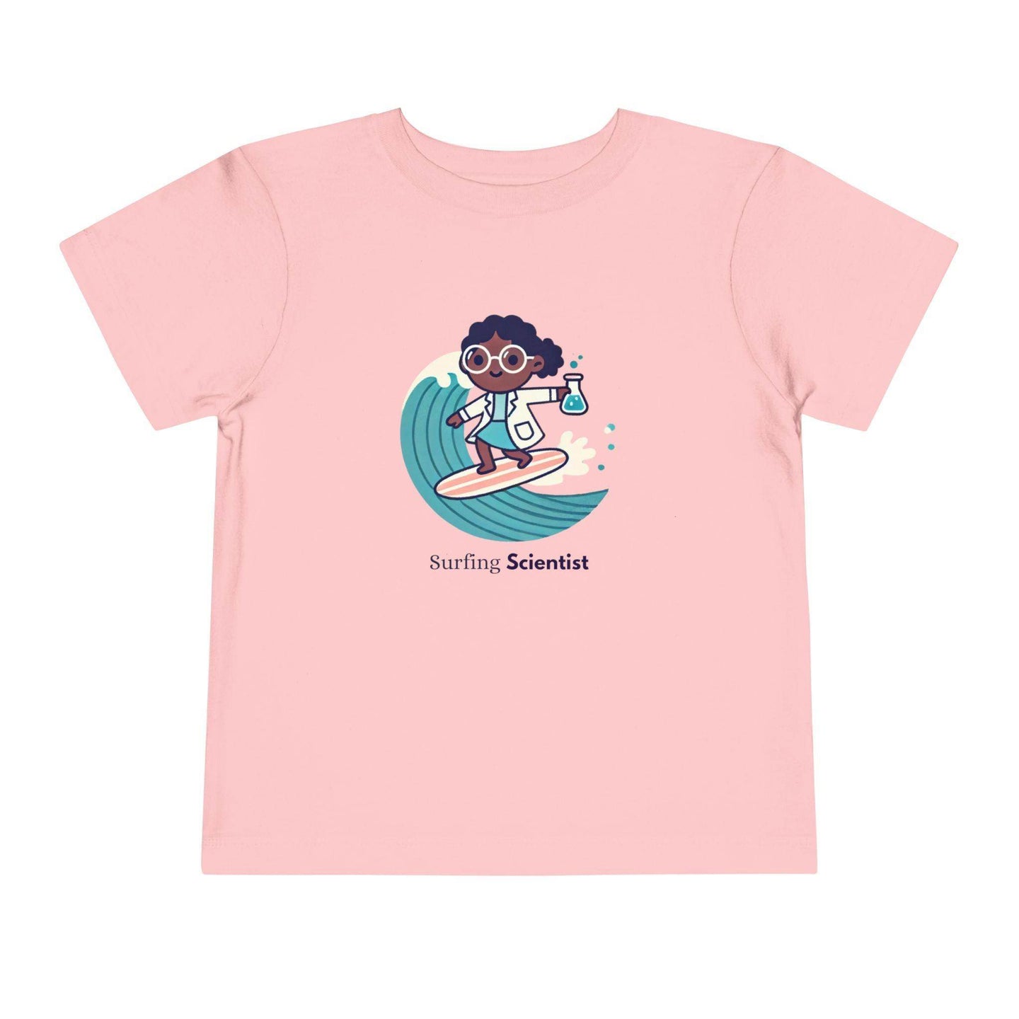 Surfing Scientist Girl - Toddler Short Sleeve - Brightsee