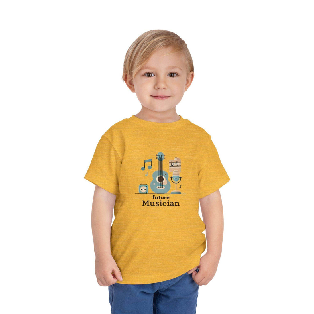 Future Musician Guitar Note - Toddler Short Sleeve - Brightsee