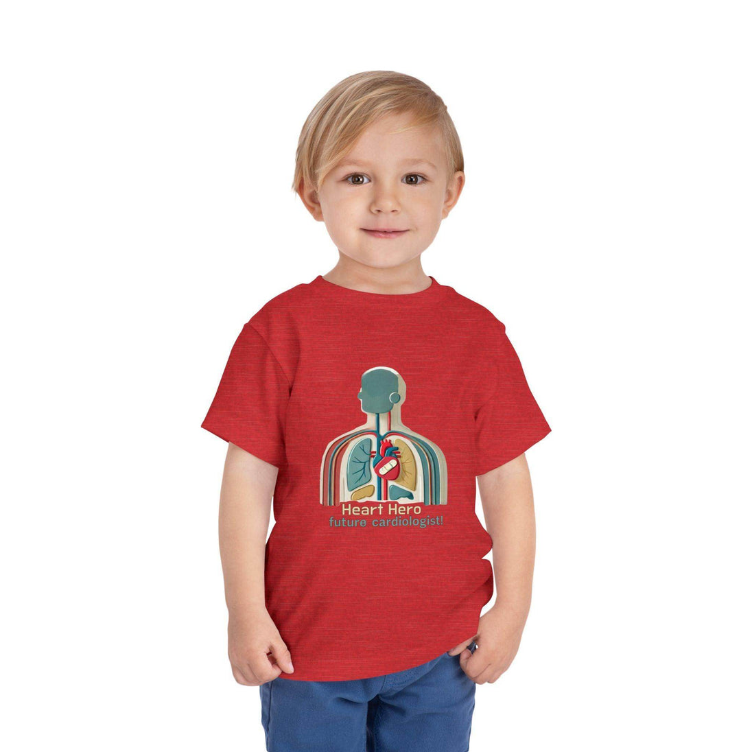 Future Cardiologist - Heart Bandage - Toddler Short Sleeve - Brightsee