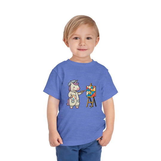 Painting Unicorn - Toddler Short Sleeve - Brightsee