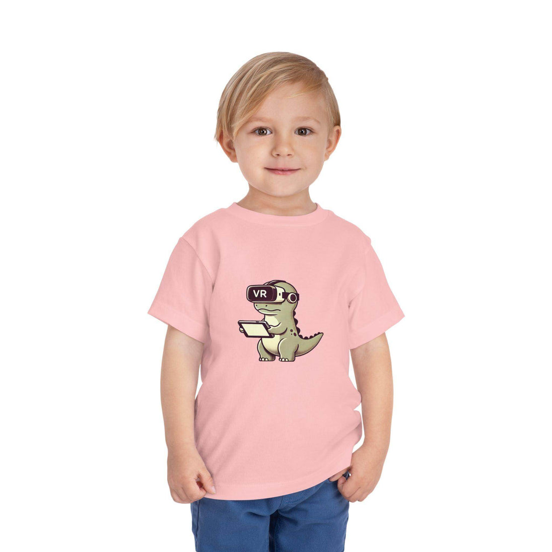 VR Dinosaur - Toddler Short Sleeve Tee - Brightsee