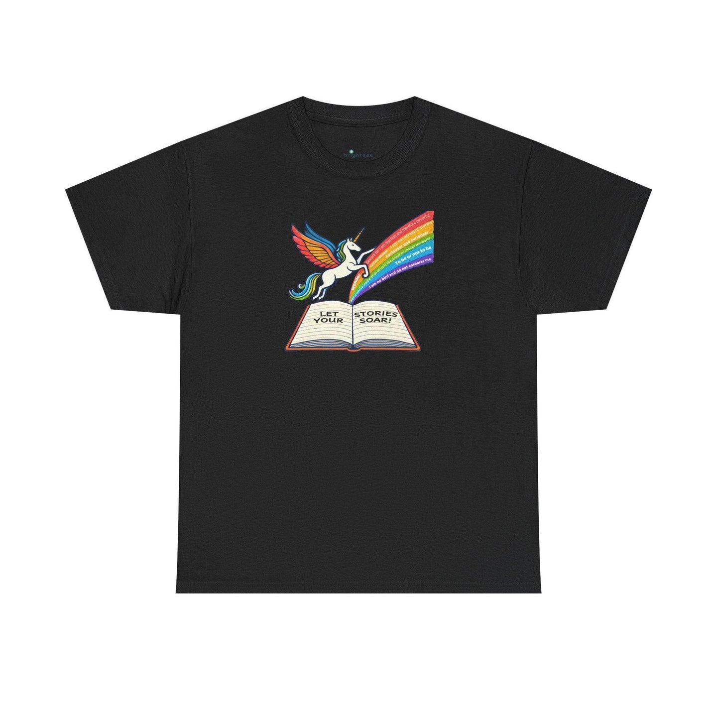 Alicorn Reading - Adult Unisex Heavy Cotton - Brightsee