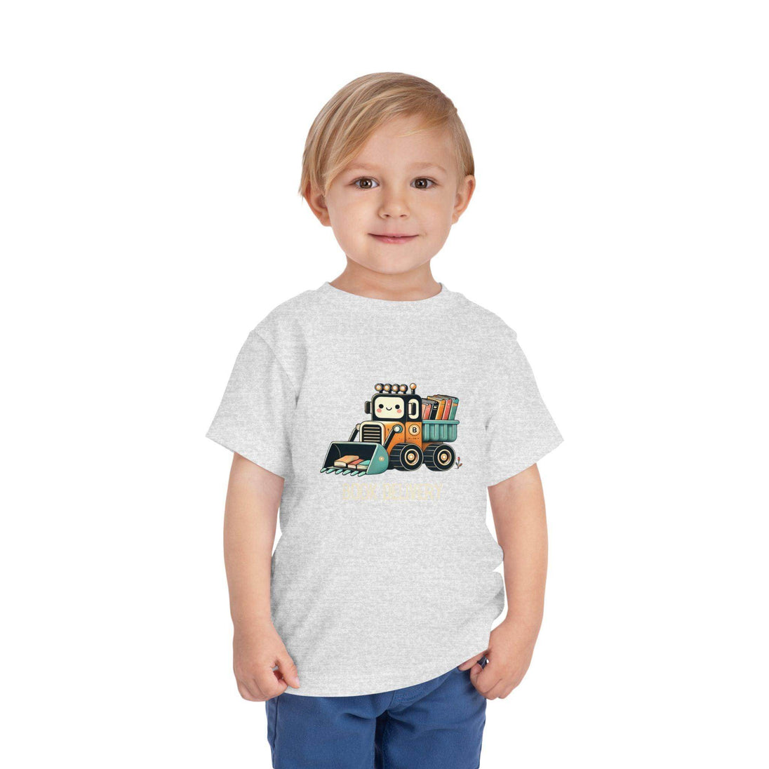 Book Delivery Bulldozer - Toddler Short Sleeve - Brightsee