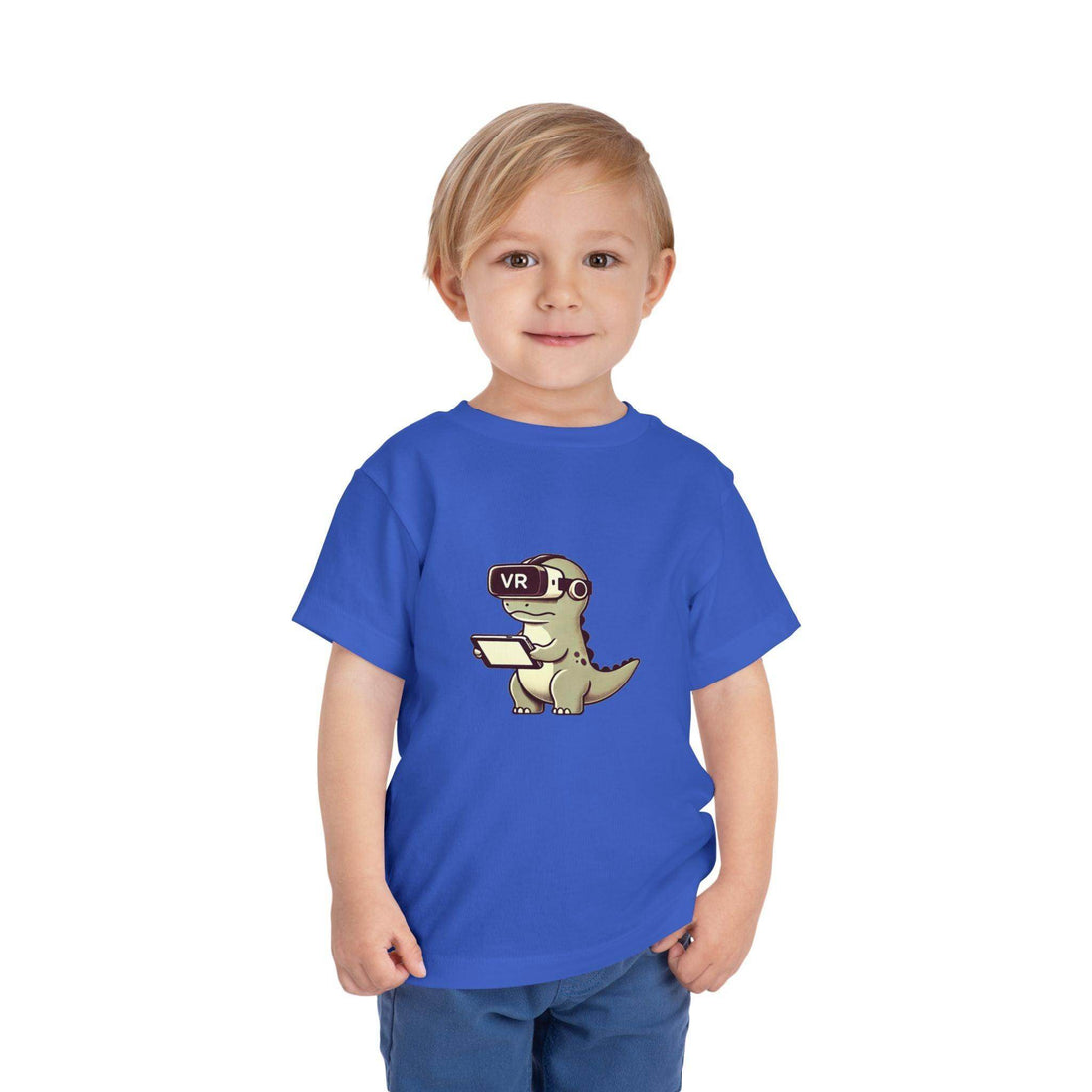 VR Dinosaur - Toddler Short Sleeve Tee - Brightsee