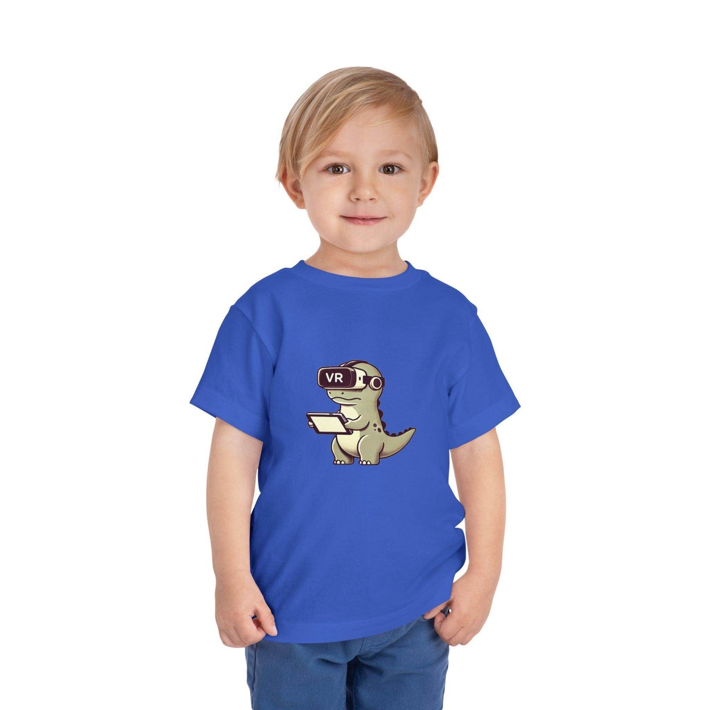 VR Dinosaur - Toddler Short Sleeve Tee - Brightsee