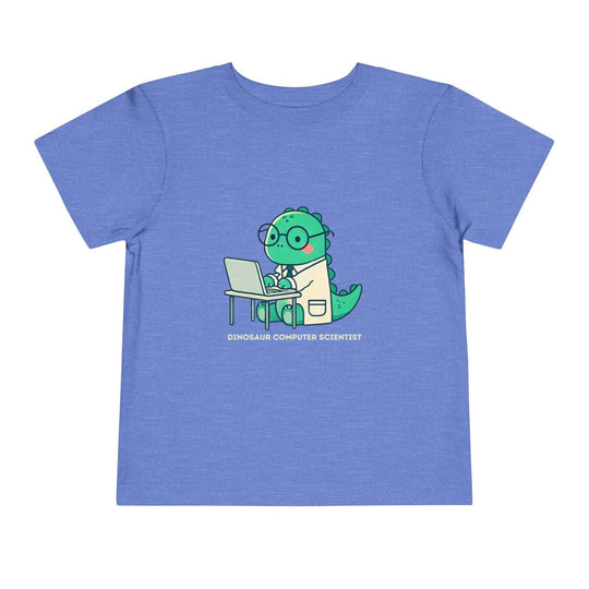Dino Computer Scientist - Toddler Short Sleeve - Brightsee