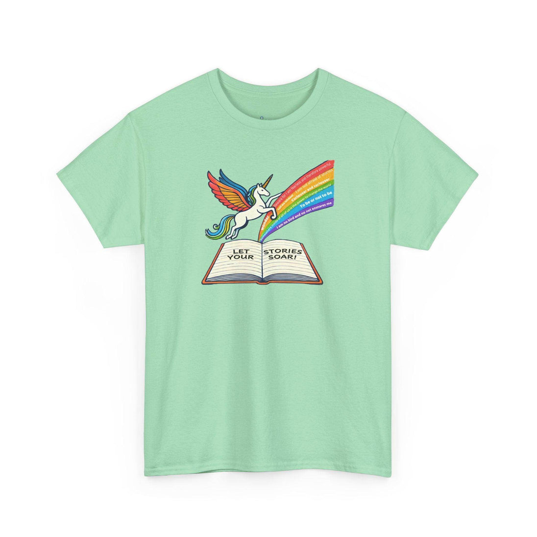 Alicorn Reading - Adult Unisex Heavy Cotton - Brightsee