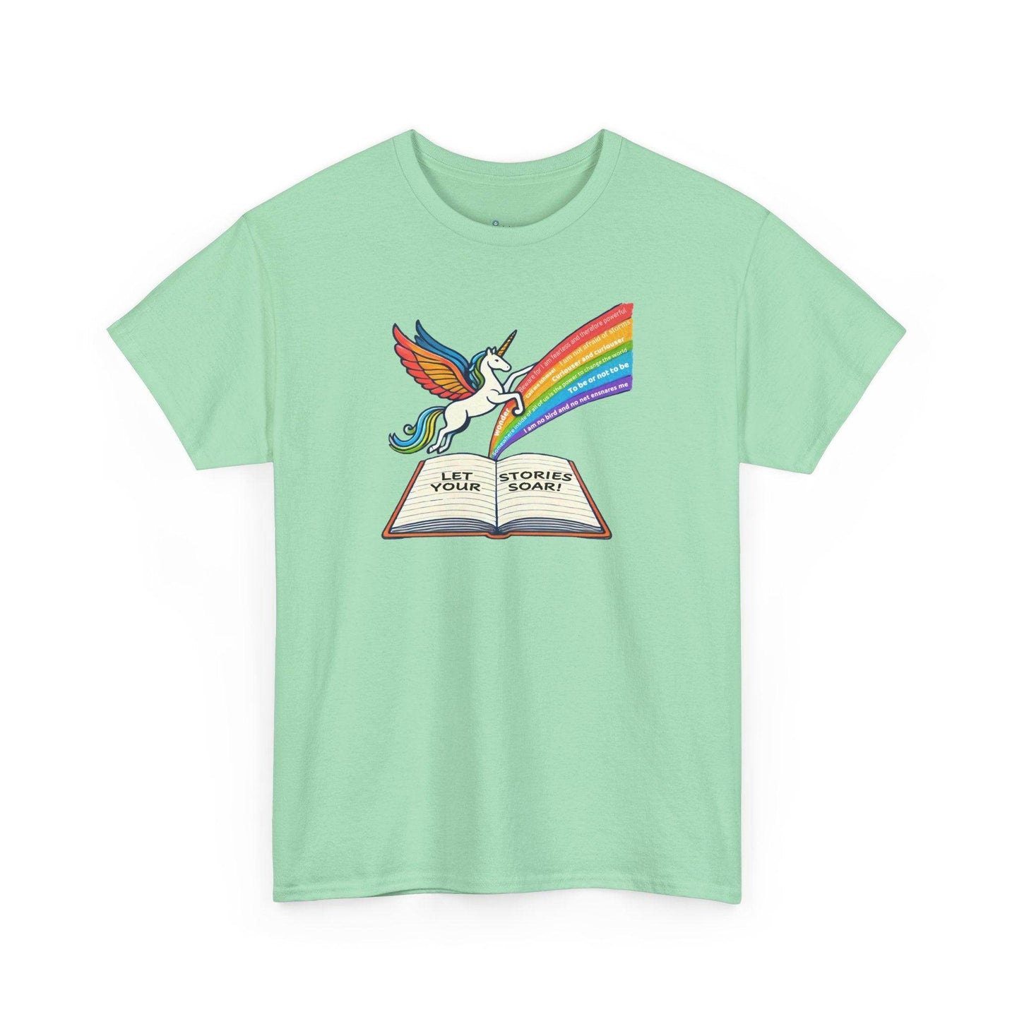 Alicorn Reading - Adult Unisex Heavy Cotton - Brightsee