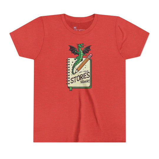 Let Your Stories Soar - Dragon - Youth Short Sleeve - Brightsee