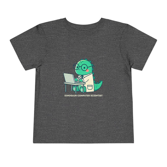 Dino Computer Scientist - Toddler Short Sleeve - Brightsee