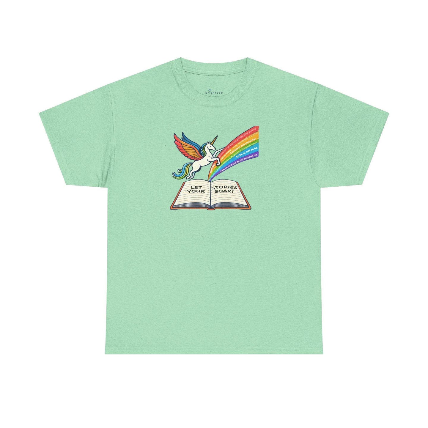 Alicorn Reading - Adult Unisex Heavy Cotton - Brightsee
