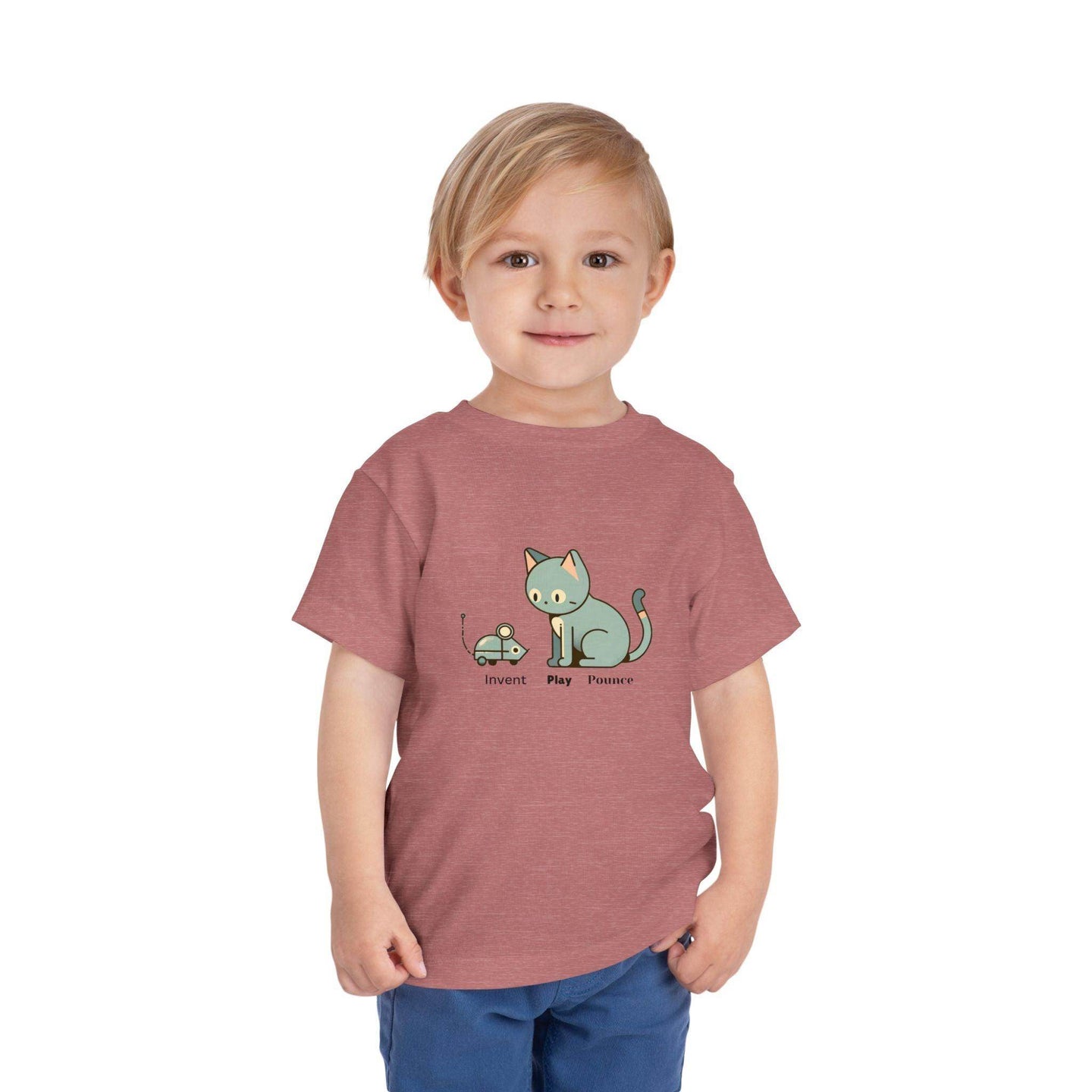 Robot Mouse and Cat - Toddler Short Sleeve - Brightsee