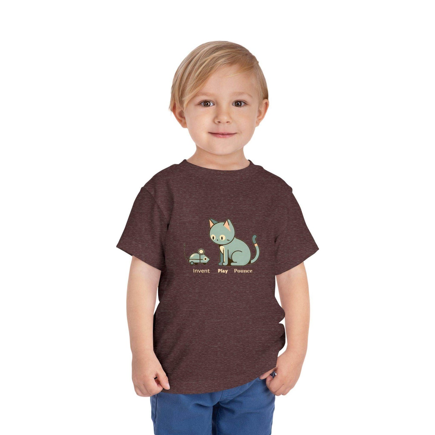 Robot Mouse and Cat - Toddler Short Sleeve - Brightsee