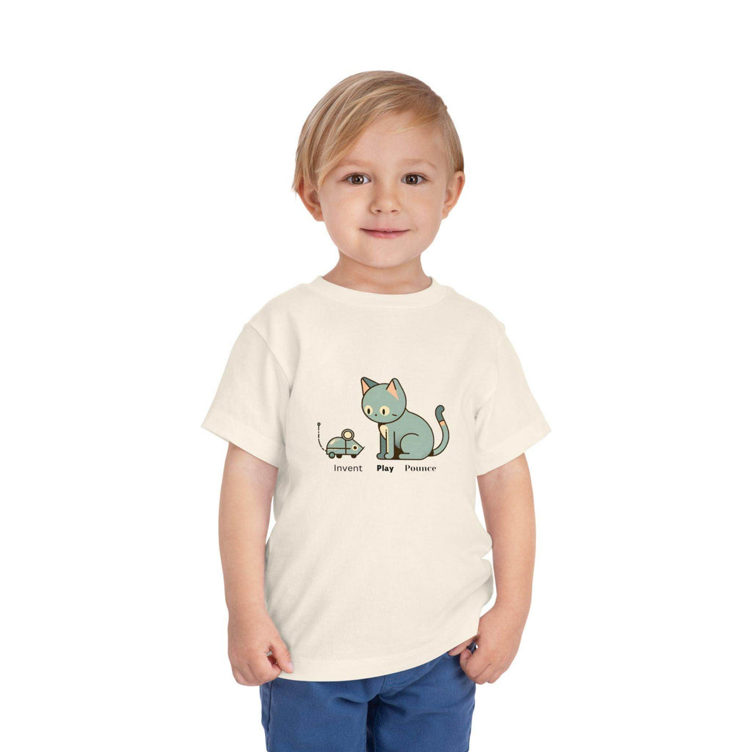 Robot Mouse and Cat - Toddler Short Sleeve - Brightsee