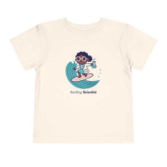 Surfing Scientist Girl - Toddler Short Sleeve - Brightsee