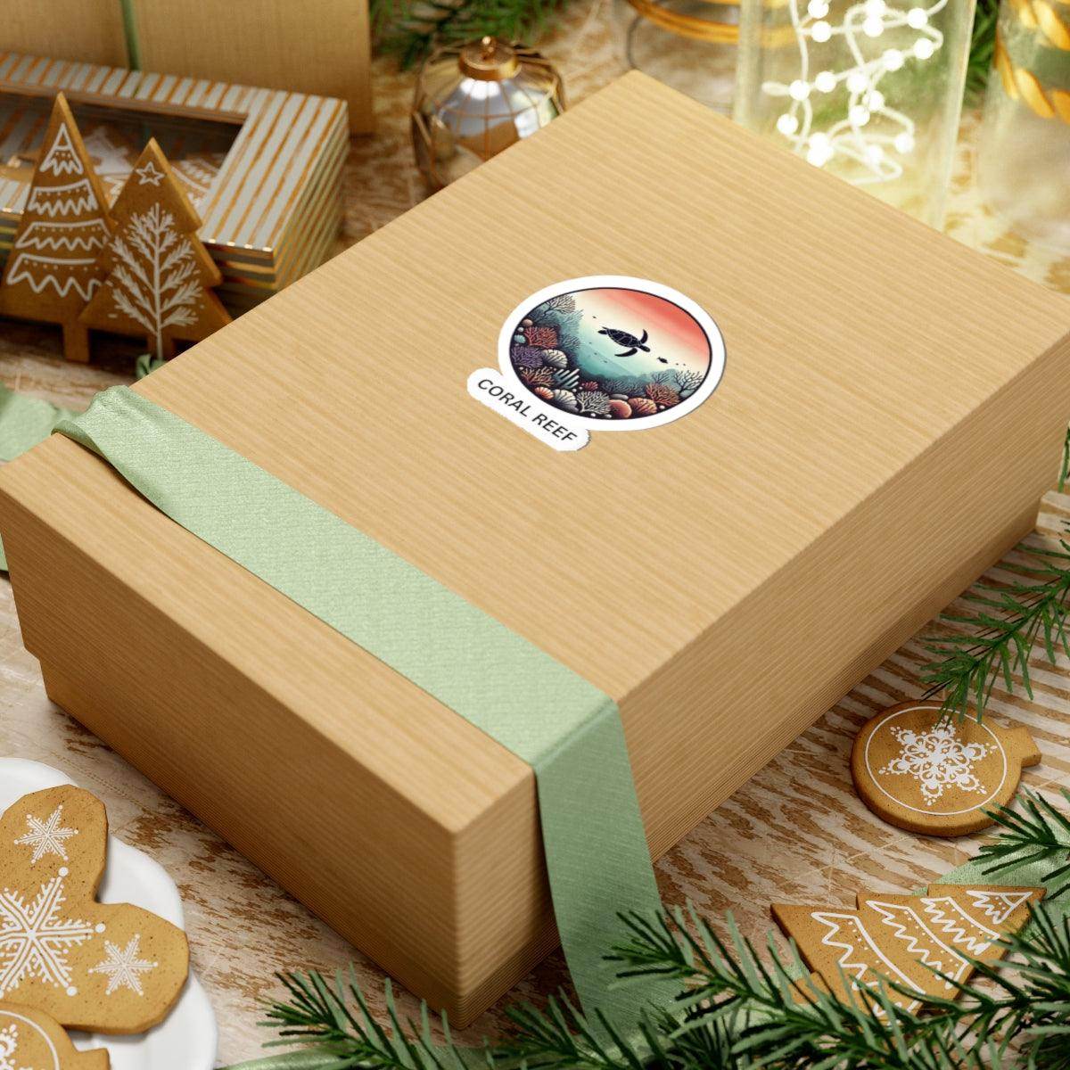 Biome Coral Reef Turtle - Kiss Cut Stickers - Brightsee