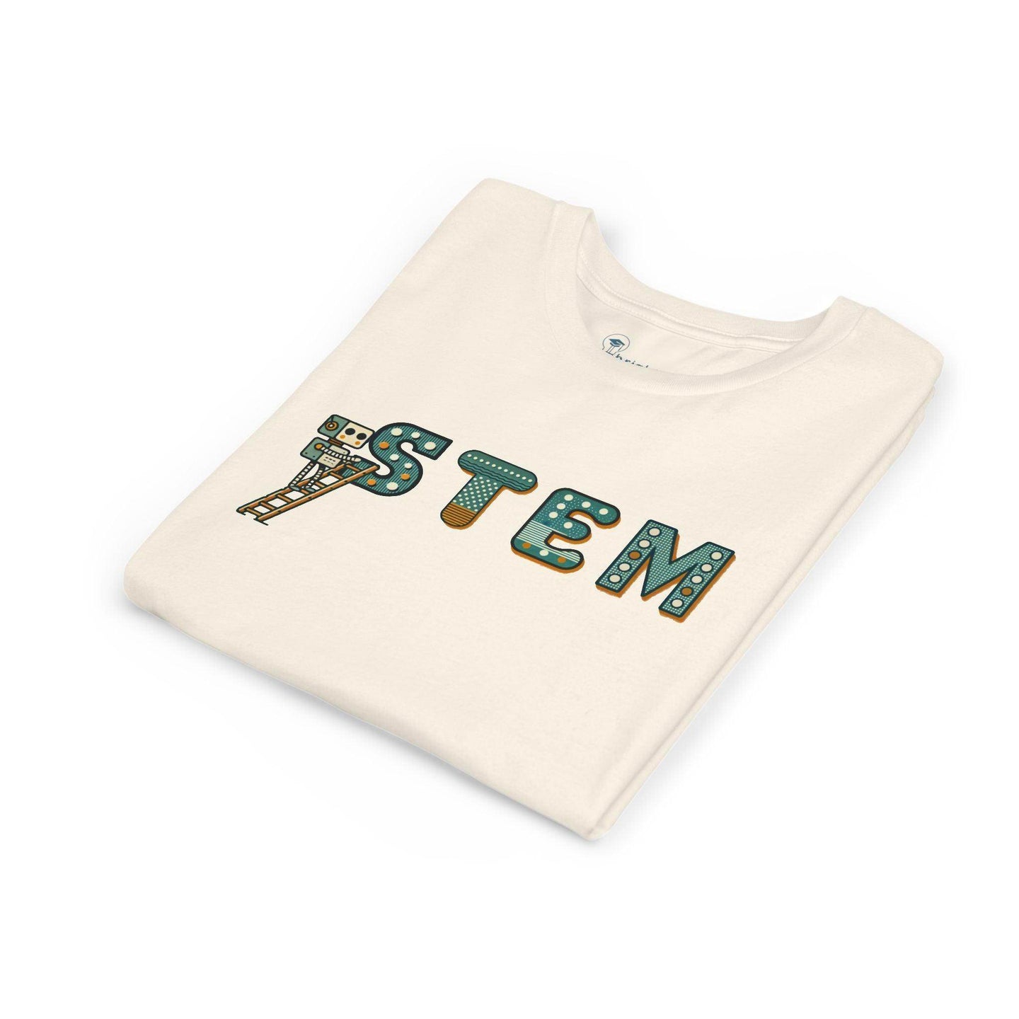 STEM Construction bot on Ladder - Youth Short Sleeve - Brightsee