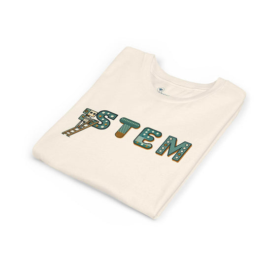 STEM Construction bot on Ladder - Youth Short Sleeve - Brightsee