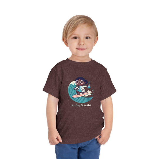Surfing Scientist Girl - Toddler Short Sleeve - Brightsee