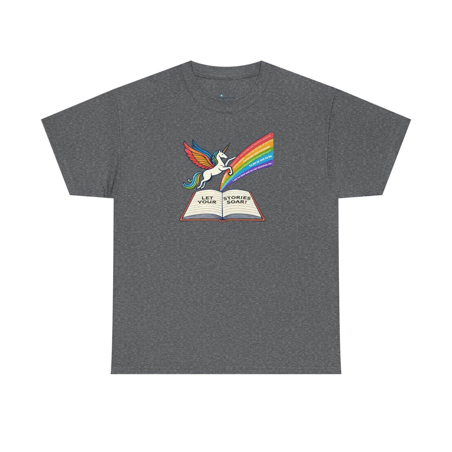 Alicorn Reading - Adult Unisex Heavy Cotton - Brightsee