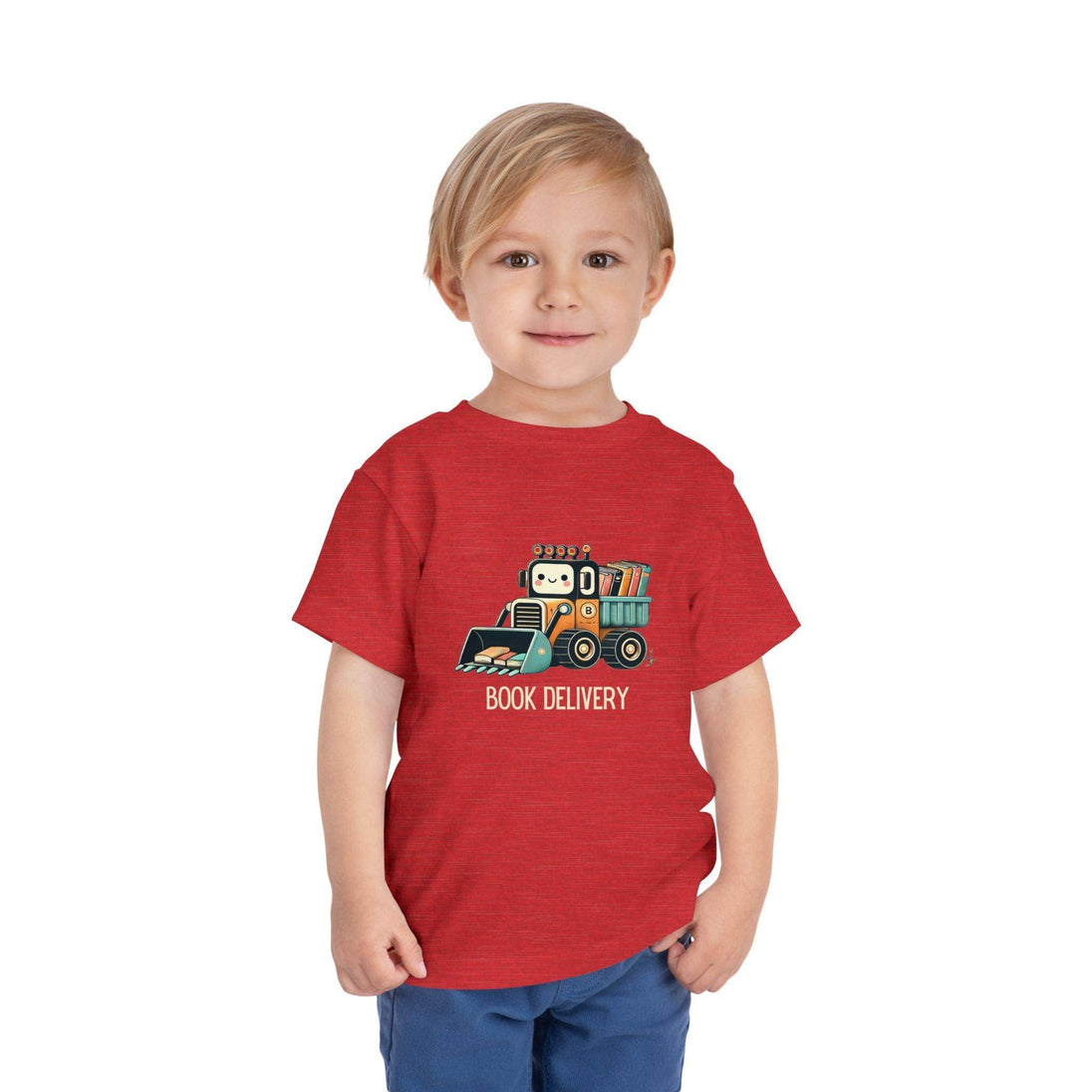 Book Delivery Bulldozer - Toddler Short Sleeve - Brightsee