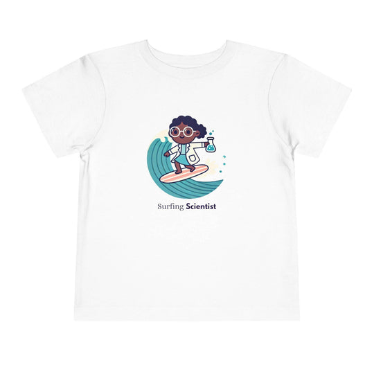 Surfing Scientist Girl - Toddler Short Sleeve - Brightsee