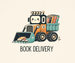 Book Delivery Bulldozer - Toddler Short Sleeve - Brightsee