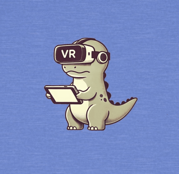 VR Dinosaur - Toddler Short Sleeve Tee - Brightsee