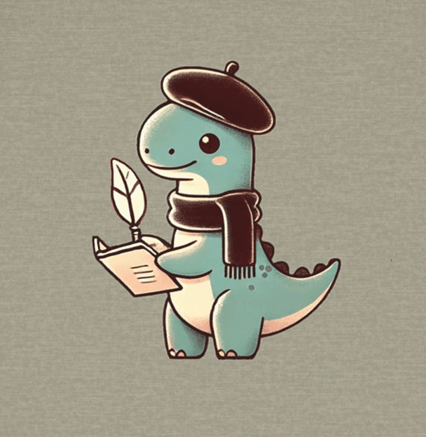 Dinosaur Author - Toddler Short Sleeve - Brightsee