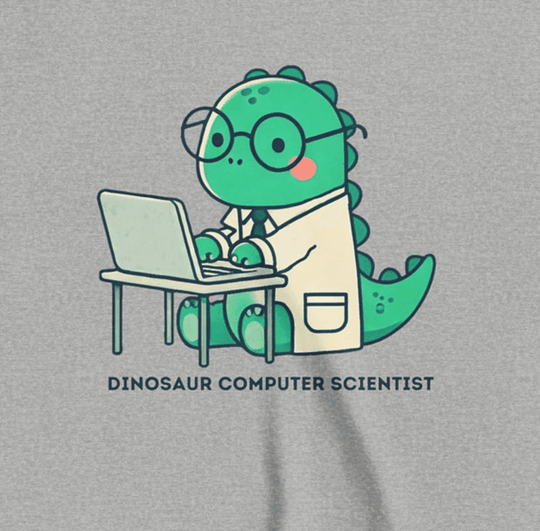Dino Computer Scientist - Youth Short Sleeve - Brightsee