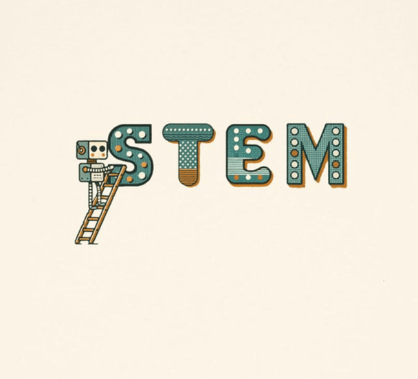 STEM Construction Bot on Ladder - Toddler Short Sleeve - Brightsee