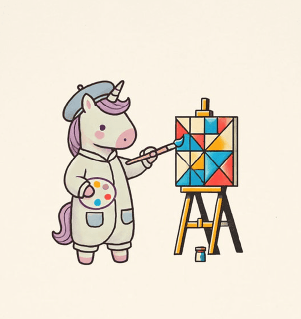 Painting Unicorn - Toddler Short Sleeve - Brightsee