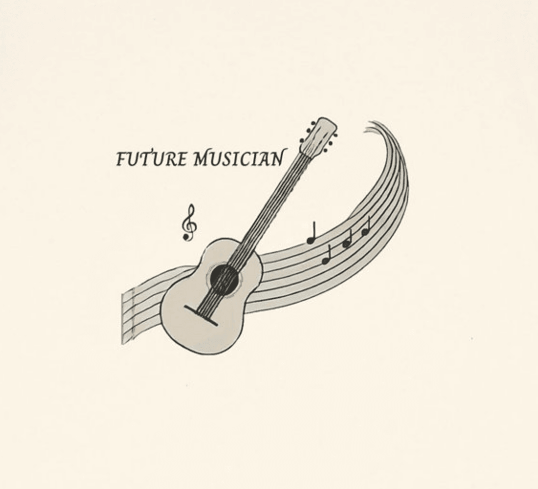 Future Musician Guitar - Toddler Short Sleeve - Brightsee