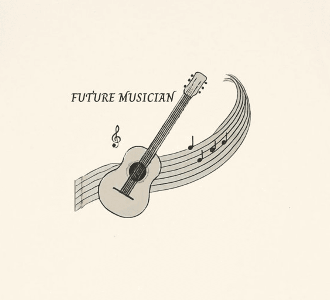 Future Musician Guitar - Toddler Short Sleeve - Brightsee