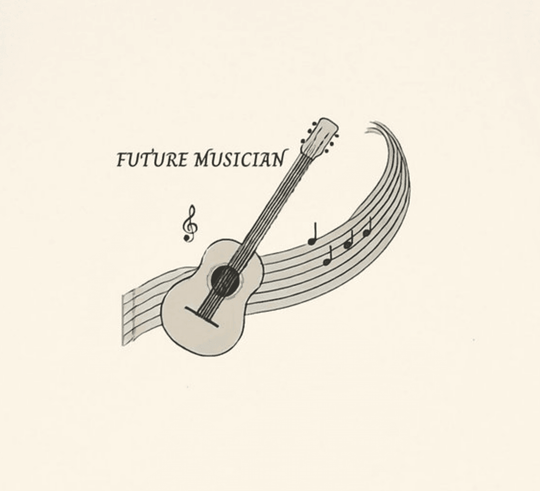 Future Musician Guitar - Toddler Short Sleeve - Brightsee