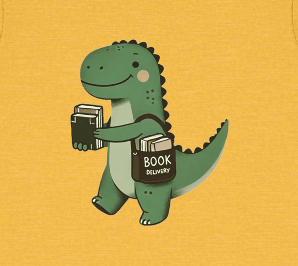 Dino Book Delivery - Toddler Short Sleeve - Brightsee