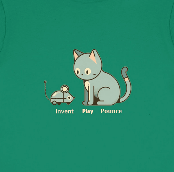 Robot Mouse and Cat - Toddler Short Sleeve - Brightsee