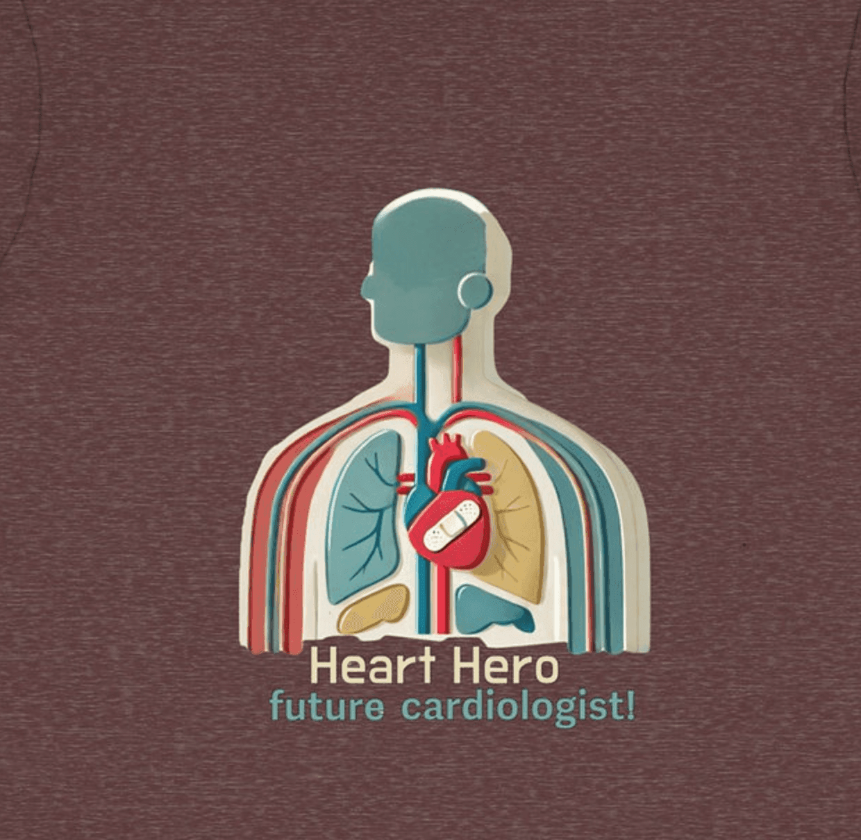 Future Cardiologist - Heart Bandage - Toddler Short Sleeve - Brightsee
