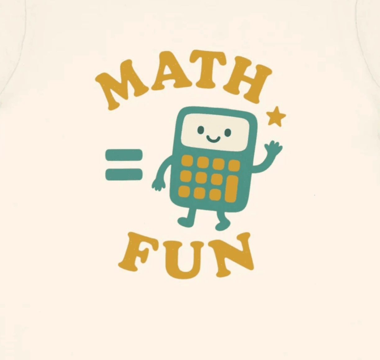 Math is Fun Cute Calculator - Toddler Short Sleeve - Brightsee