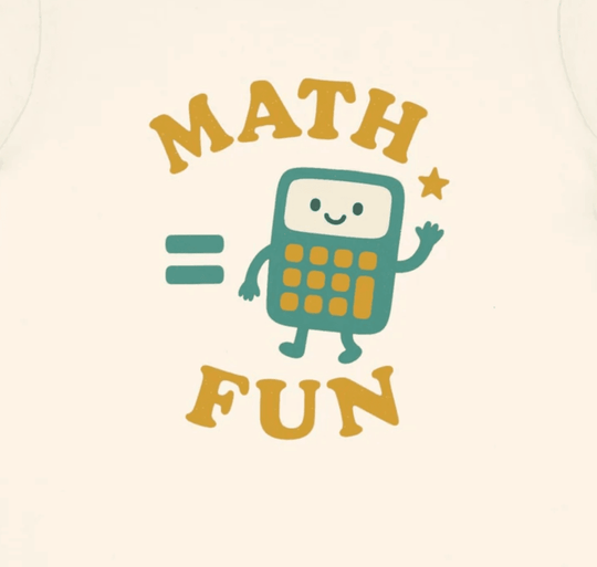 Math is Fun Cute Calculator - Toddler Short Sleeve - Brightsee