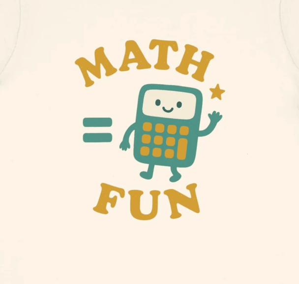 Math is Fun Cute Calculator - Toddler Short Sleeve - Brightsee